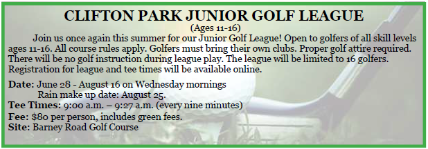 2023 Clifton Park Junior Golf League